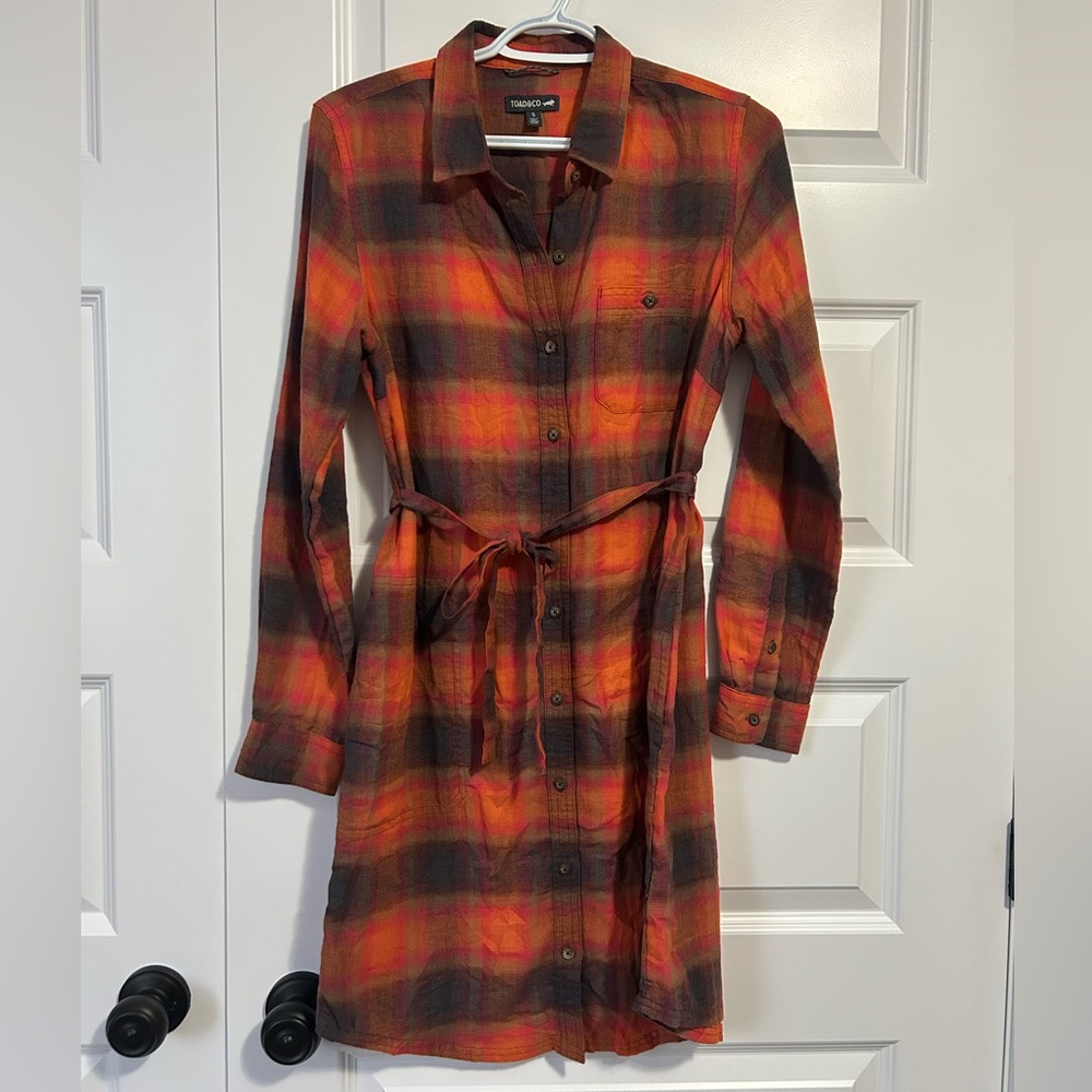Toad&Co Re-Form Flannel Plaid Shirtdress